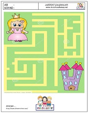 anaokulları için Labirent Bulmaca